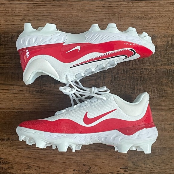 Nike Alpha Huarache Elite 4 Low MCS ‘White Red’ (size mens 9 & 10.5) - Picture 2 of 7